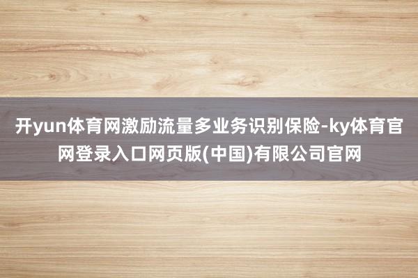 开yun体育网激励流量多业务识别保险-ky体育官网登录入口网页版(中国)有限公司官网