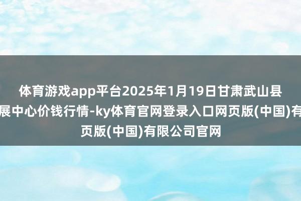 体育游戏app平台2025年1月19日甘肃武山县蔬菜产业发展中心价钱行情-ky体育官网登录入口网页版(中国)有限公司官网