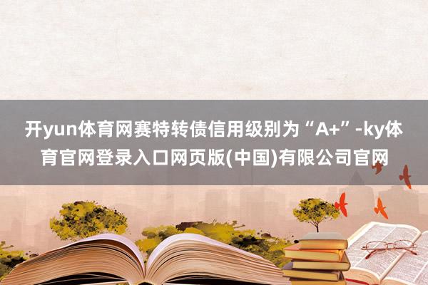 开yun体育网赛特转债信用级别为“A+”-ky体育官网登录入口网页版(中国)有限公司官网