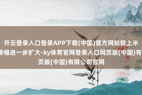 开云登录入口登录APP下载(中国)官方网站较上半年约4%的降幅进一步扩大-ky体育官网登录入口网页版(中国)有限公司官网